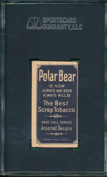 1909-1911 T206 Mathewson, Dark Cap, Polar Bear Tobacco SGC 50