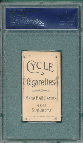 1909-1911 T206 White, Throwing, Cycle 460 Cigarettes PSA 4 (MC) *Ghost Image*