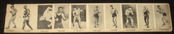 1923 W580 Boxing Uncut Strip W/ Jack Johnson 