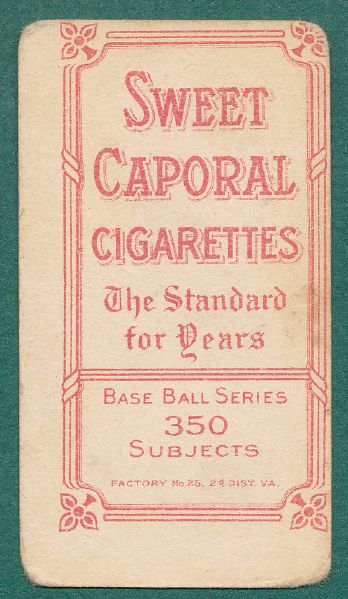 1909-1911 T206 Slagle Sweet Caporal Cigarettes *Miscut*