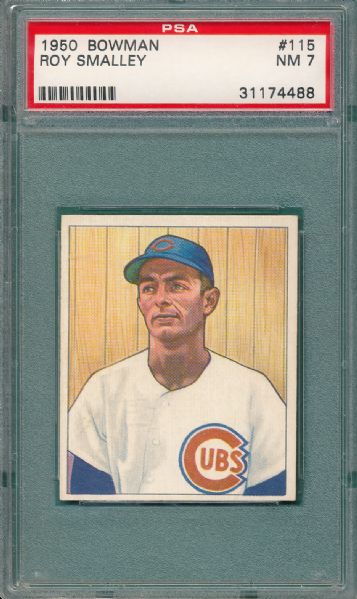 1950 Bowman #115 Roy Smalley PSA 7