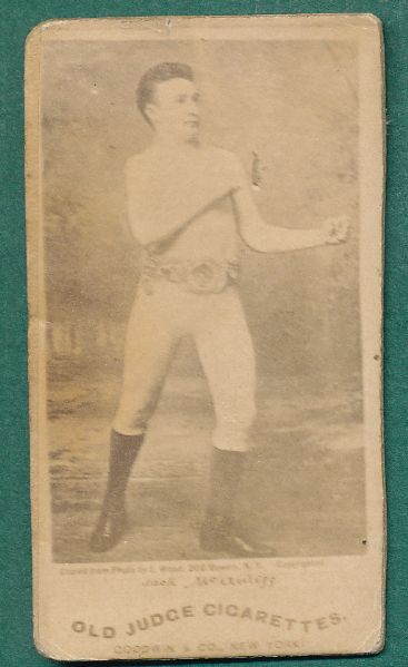 1887 N175 McAuliffe, Boxing, Old Judge Cigarettes