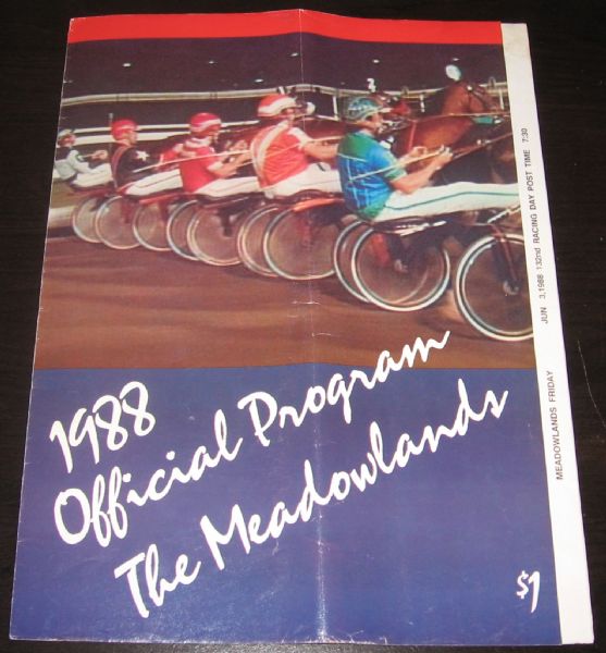 Joe DiMaggio autographed Meadowlands Race Track Program, PSA/DNA certificate