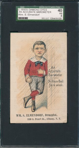 1880's Baseball Trade Cards Lot of (4) SGC 