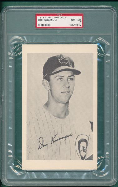 1972 Cubs Team Issue Don Kessinger PSA 8  *Collector's Aid*