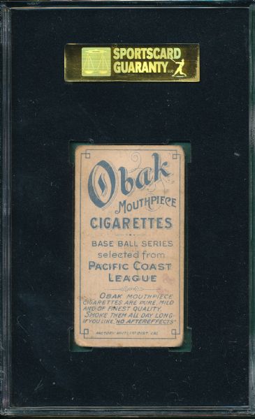 1909 T212-1 Bodie Obak Cigarettes SGC 20