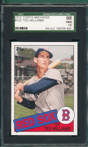 2013 Topps Archives #120 Ted Williams SGC 98