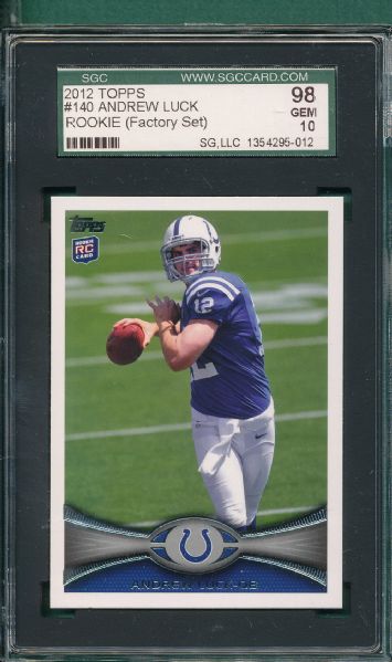 2012 Topps #140 Andrew Luck SGC 98 *Rookie*