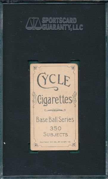 1909-1911 T206 Slagle Cycle Cigarettes SGC 40 
