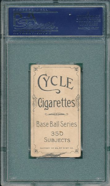 1909-1911 T206 Taylor Cycle Cigarettes PSA 2 (MK) *Last Confirmed Cycle Back*