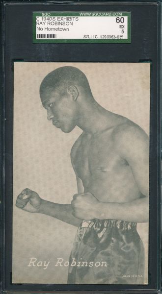 1939-46 Exhibit Boxing Sugar Ray Robinson, No Hometown SGC 60