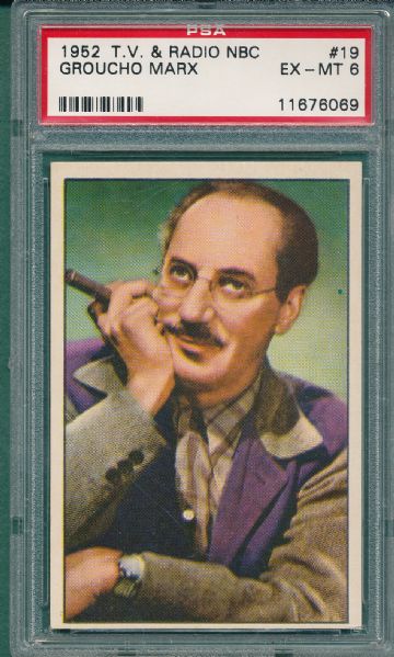 1952 Bowman NBC TV and Radio #19 Groucho Marx PSA 6