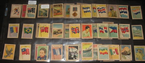 1940s Tribune Poster Stamps Near Set (68/70) W/Album  *Collector's Aid*