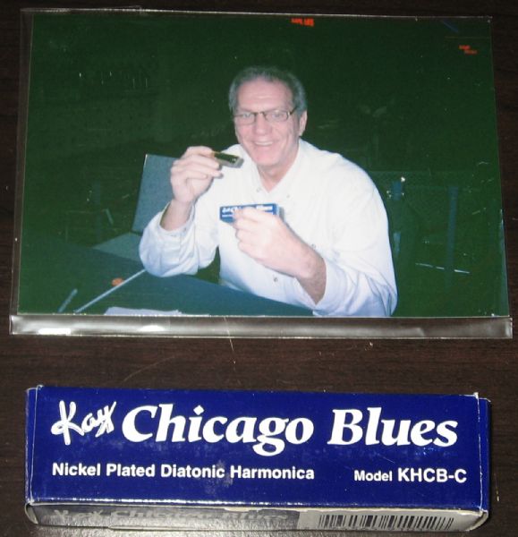 1962-68 Phil Linz Autographed Card and Harmonica  *Collector's Aid*