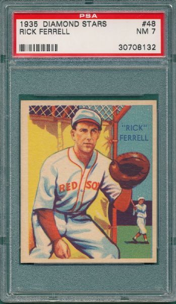 1934-36 Diamond Stars #48 Rick ferrell PSA 7