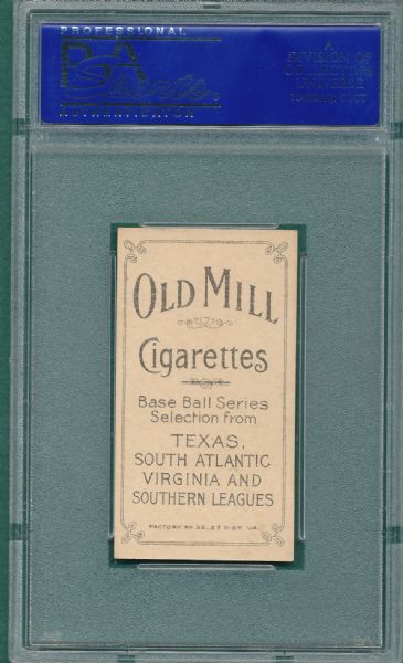 1909-1911 T206 Molesworth, Old Mill Cigarettes PSA 6 *Southern League*