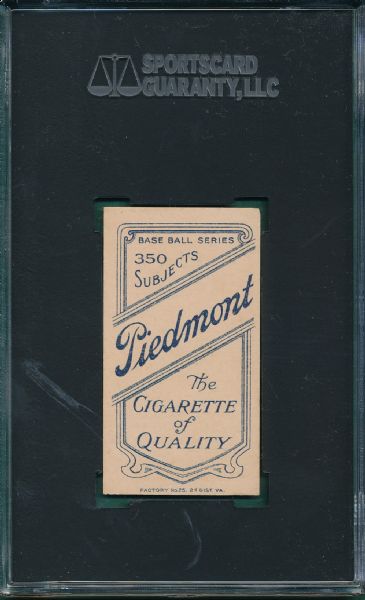1909-1911 T206 Milligan Piedmont Cigarettes SGC 20 *Presents Better*