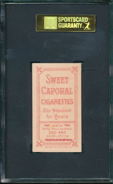 1909-1911 T206 Chance, Batting, Sweet Caporal Cigarettes SGC 60