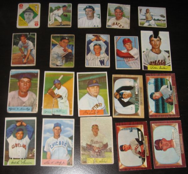 1949-77 Baseball Grab Bag (36) W/Ted Williams & Tough Jello card 