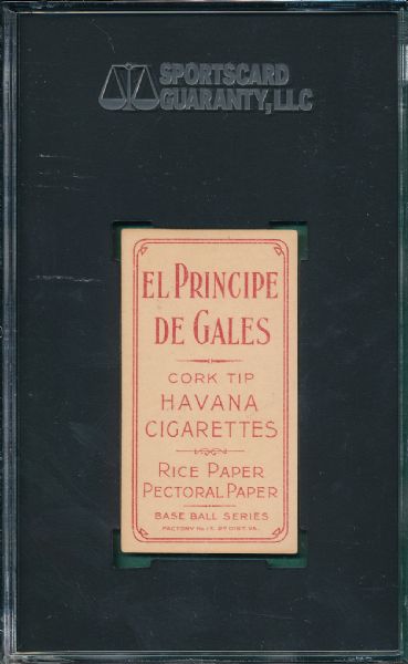 1909-1911 T206 Lattimore El Principe De Gales Cigarettes SGC 40