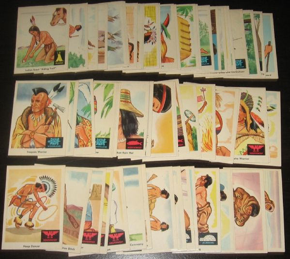 1959 Fleer Indian Trading Cards Partial Set (61/80)