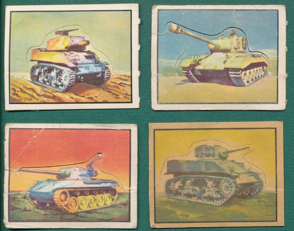 1950 Topps Freedom's War Lot of (4) Tanks