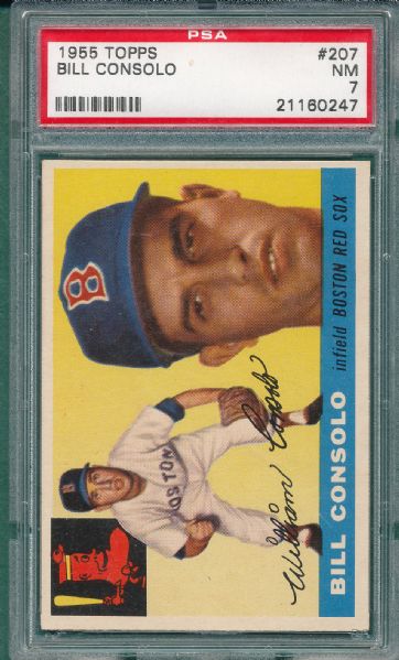 1955 Topps #207 Billy Consolo PSA 7 *High Number*