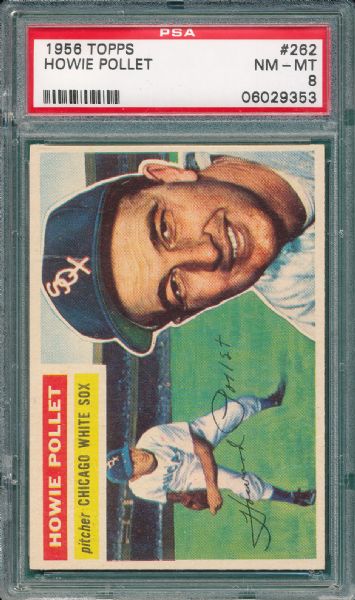1956 Topps #262 Howie Pollet PSA 8