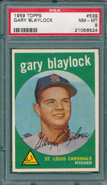 1959 Topps #539 Gary Blaylock PSA 8 *High Number* 