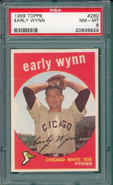 1959 Topps #260 Early Wynn PSA 8