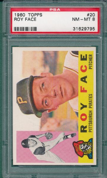 1960 Topps #20 Roy Face PSA 8