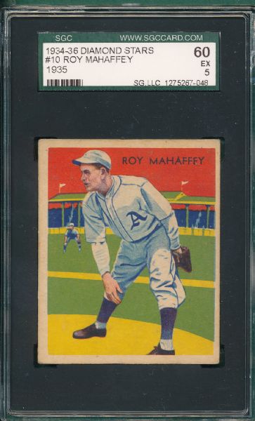 1934-36 Diamond Stars #10 Roy Mahaffey SGC 60
