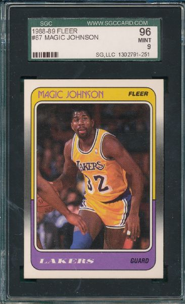 1988-89 Fleer #67 Magic Johnson SGC 96