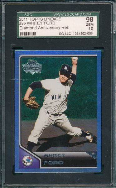 2011 Topps Lineage #25 Whitey Ford SGC 98