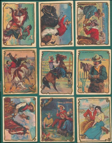 1910 D25 The Cowboy Life and Fun Weber Bakery Lot of (10)