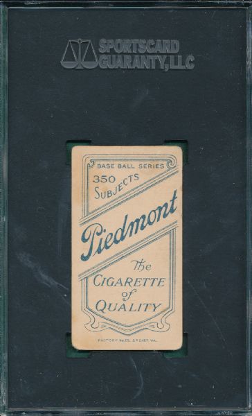 1909-1911 T206 Unglaub Piedmont Cigarettes SGC 40