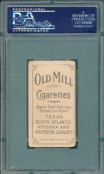 1909-1911 T206 LaFitte Old Mill Cigarettes PSA 1 MK *Southern League*
