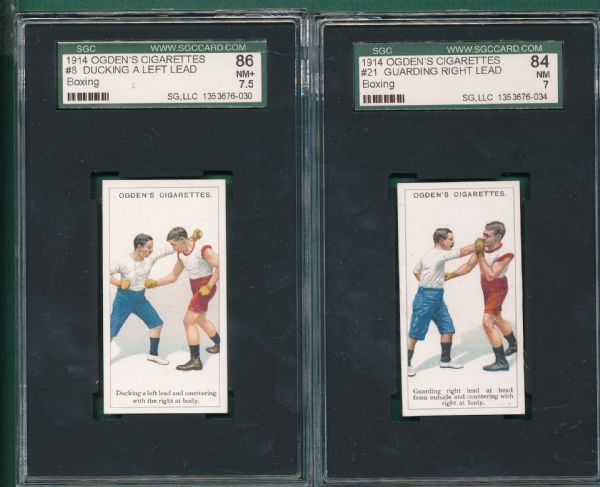 1914 Ogden's Cigarettes Boxing Complete Set of 25 SGC