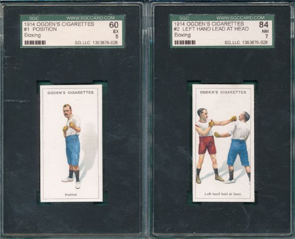 1914 Ogden's Cigarettes Boxing Complete Set of 25 SGC