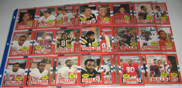 1984 & 85 Topps USFL Lot of (141) Cards