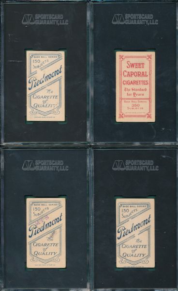 1909-1911 T206 (4) Card Lot NY Giants SGC 