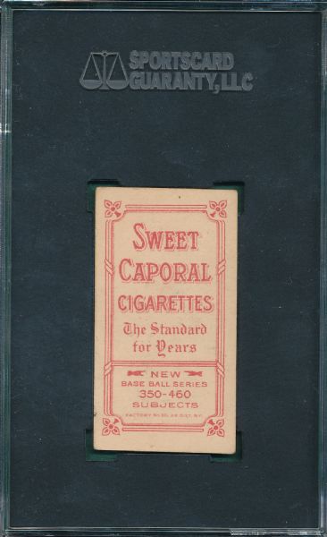 1909-1911 T206 Tinker, Bat On, Sweet Caporal Cigarettes SGC 60
