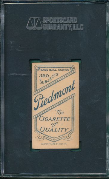 1909-1911 T206 Kroh Piedmont Cigarettes SGC 60