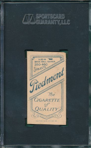 1909-1911 T206 Overall, Hand at Face, Piedmont Cigarettes SGC 55