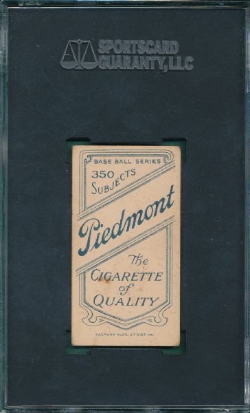 1909-1911 T206 Willett Piedmont Cigarettes SGC 55