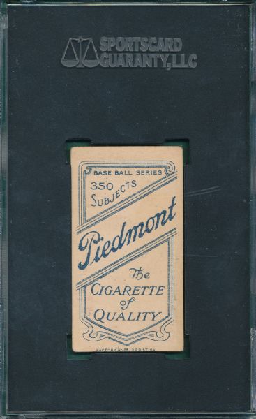 1909-1911 T206 Knight, Bat, Piedmont Cigarettes SGC 55