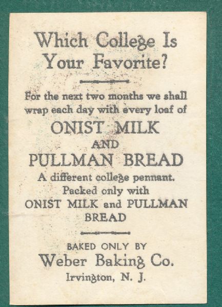 1910 Weber Baking What College is Your Favorite? Lot of (6) W/Kentucky