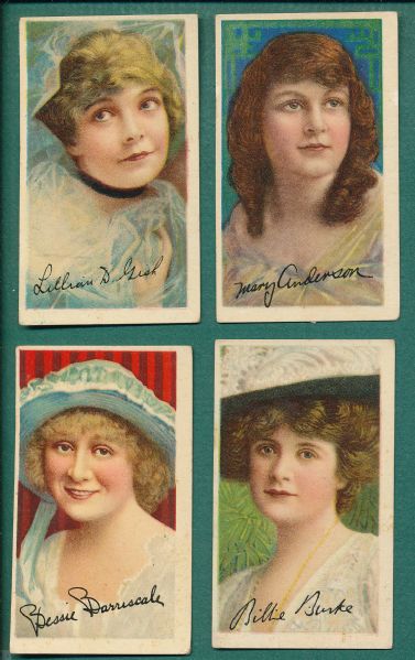 1915-20 Movie Stars Recruit Cigarettes Partial Set 37/50, (38) Card Lot