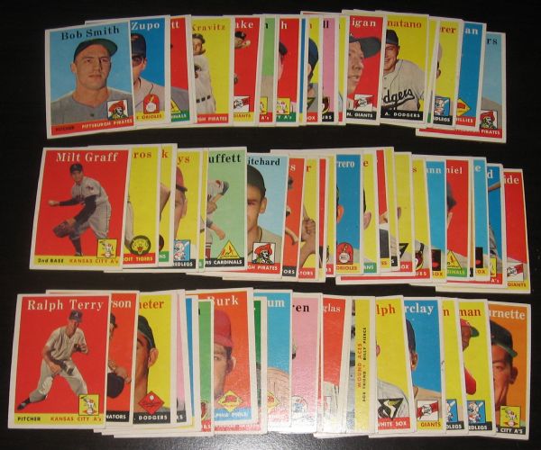 1958 Topps (74) Card Lot W/ Schmidt