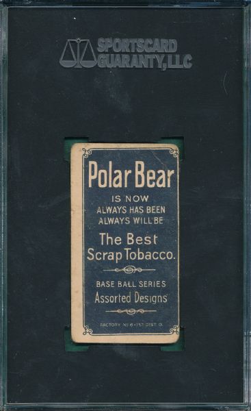 1909-1911 T206 Mathewson, Dark Cap, Polar Bear Tobacco SGC 30 